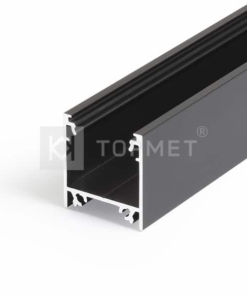 LED juostos profilis TOPMET LINEA20, juodas anoduotas -1m