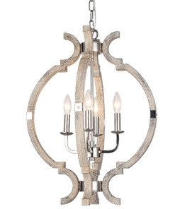 Pakabinamas šviestuvas su medienos dekoracijomis Cosmolight PORTLAND
